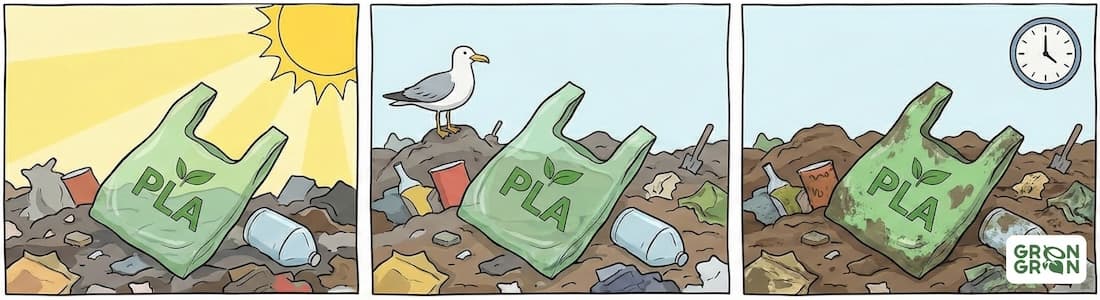 PLA bags at landfill